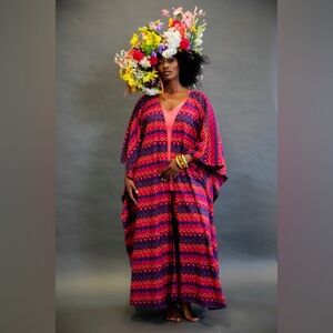 JIBRI MULTI COLOR CROCHET SWEATER COAT